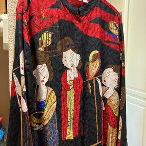 Love this gorgeous silk tunic from Chicos!  Lots of compliments on the print!